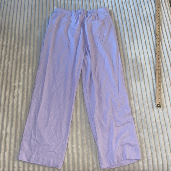 Old Navy Women's Light Purple Wide Leg Pants Linen Blend - Picture 5 of 9